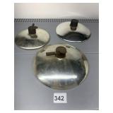 3 MERCURY GLASS LAMP REFLECTORS