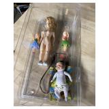 VINTAGE DOLLS, PORCELAIN MADE IN JAPAN, PLASTIC