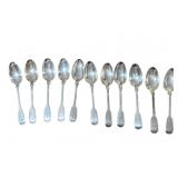 11 STERLING LARGE SERVING SPOONS 31.91OZT