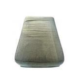 GREEN OTTOMAN - ONE SCREW IN FOOT HAS PC. MISSING