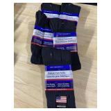 5 PAIRS DIABETIC CREW SOCKS SZ 9-11