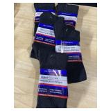 5 PAIRS DIABETIC CREW SOCKS SZ 9-11