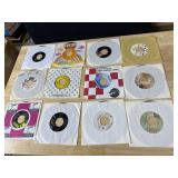 TWELVE 45 RECORDS AS PICTURED
