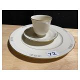LENOX PLATE, CUP, SAUCER FIRELIGHT PATTERN