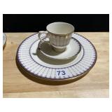 LENOX PLATE, CUP, SAUCER WEYMOUTH ESTATES PATTERN