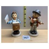 2 GOBEL FIGURINES POSTMAN AND VIOLIN PLAYER