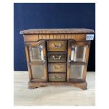 JEWELRY CHEST W/ STORAGE FOR RINGS, HANGING
