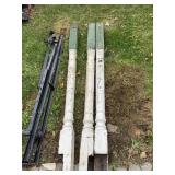 PAINTED VINTAGE 103" L PORCH POSTS