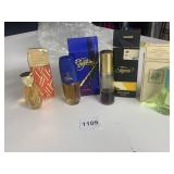 SMALL BOXES COLOGNES, ONE HALF USED, WHITE