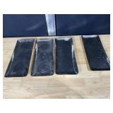 VIVARRI HAMMERED NICKLE TRAYS, TIMES 4