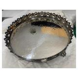 KEITH H. KNOST FOOTED SILVER VANITY TRAY