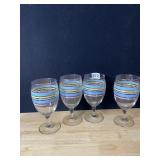 SET OF STRIPPED GLASSES