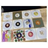 TWELVE 45 RECORDS AS PICTURED