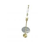 FLOOR LAMP GLASS & BRASS, 58" H