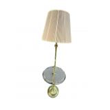 FLOOR LAMP GLASS & BRASS, 57" H