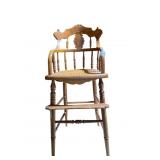 ANTIQUE VICTORIAN CHILDS HIGHCHAIR, NO LAP TRAY