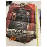 TWO ADVERTISING POSTERS, MANY RIPS AROUND EDGES