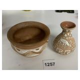 CLAY POTTERY ONE MARKED GREECE