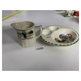 SMALL ROOSTER EGG TRAY, CREAMER MADE IN JAPAN