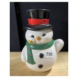TELEFLORA SNOWMAN COOKIE JAR