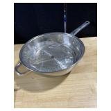 STAINLESS DEEP PAN WITH STEAMER INSERT