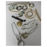 MISC COSTUME JEWELRY NECKLACES, BRACELETS, ONE