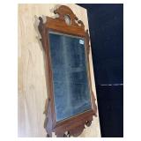 VINTAGE MIRROR, SOME SILVERING DAMAGE, DAMAGE TO