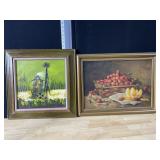 PAINTINGS WINDMILL SCENE SIGNED BOTTOM RIGHT,