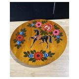 WOODEN PLATED HAND PAINTED 15.5"