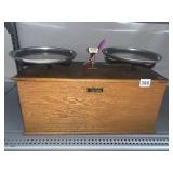 HENRY TROEMNER SCALE IN WOOD BOX, 10 LB CAP