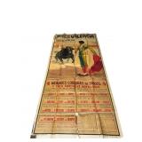 ORTEGA VALENCIA REPRODUCTION BULL FIGHTING POSTER