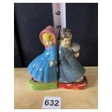 PAIR OF CHALK FIGURINES
