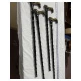 DEER HEAD WALKING STICK, TIMES 4