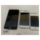 3 CELL PHONES LG, SAMSUNG GALAXY, IPHONE