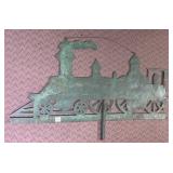 LOCOMOTIVE WEATHERVANE MADE OF SHEET IRON 44" L