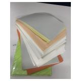 LRG SIZE COLORED PAPER, LIME GREEN, ORANGE, WHITE