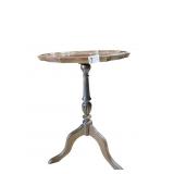 MAHOGANY PIECRUST 3 LEG TABLE - LEG HAS BEEN