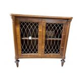 REGENCY STYLE BOOKCASE W/ SOLID BRASS GRILL
