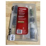 HUSKY BIN ORGANIZER WITH ARCHERY ACCESSORIES