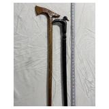 CANES DUCK HANDLE & CARVED EAGLE, METAL TIP