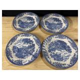 4 BLUE AND WHITE PLATES F39