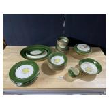 NAUTILUS & HOMER OVAL PLATTER, 10 DINNER PLATES,