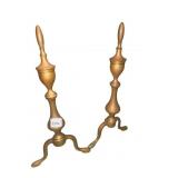 BRASS ANDIRONS