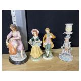 VINTAGE FIGURINES, 1 DAMAGED AS SHOWN