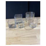 GLASS VASES/PLANTERS