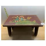 HAND PAINTED FOOT STOOL