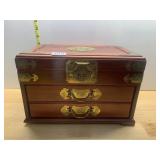 JEWELRY BOX LIFT TOP WITH BRASS HARDWARE TWO