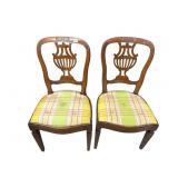 HEPPLEWHITE SHIELD BACK FLUTED LEG ANTIQUE CHAIRS