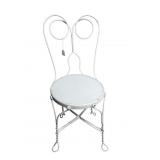 ANTIQUE ICE CREAM PARLOR CHAIR WOOD SEAT