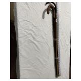 WOODEN CANES 1 VELVET WRAPPED